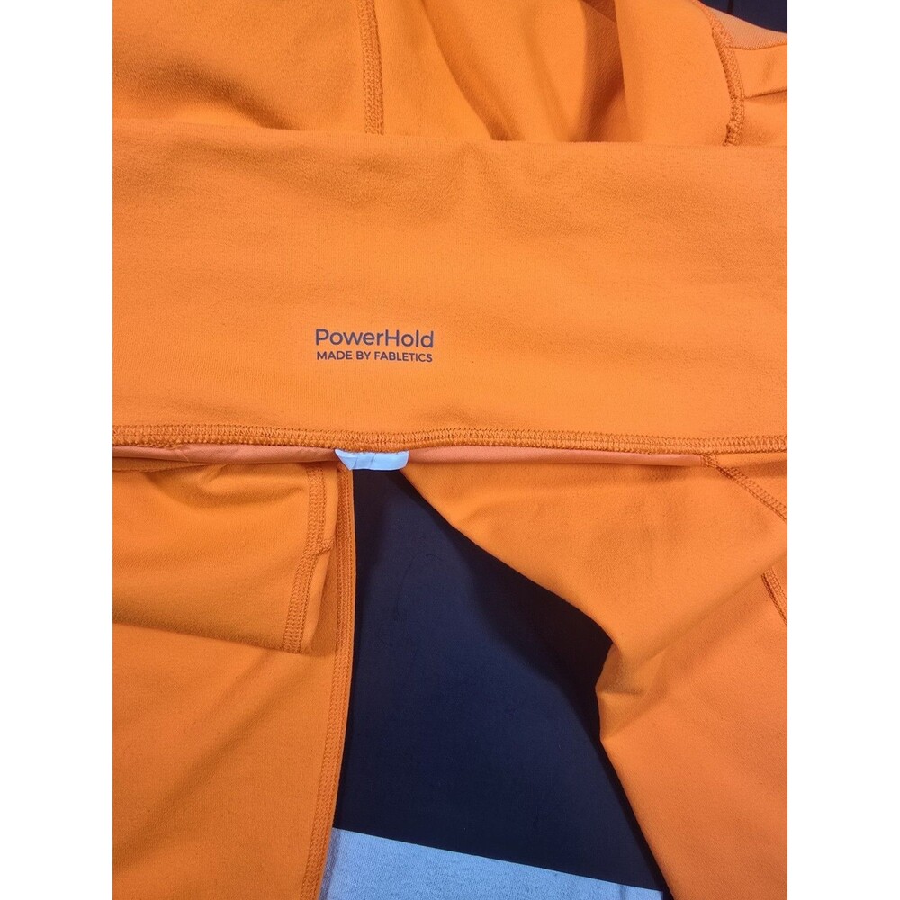 NWT- Fabletics Define PowerHold® High-Waisted 7/8 Legging Passion Orange-Size M - Picture 12 of 16